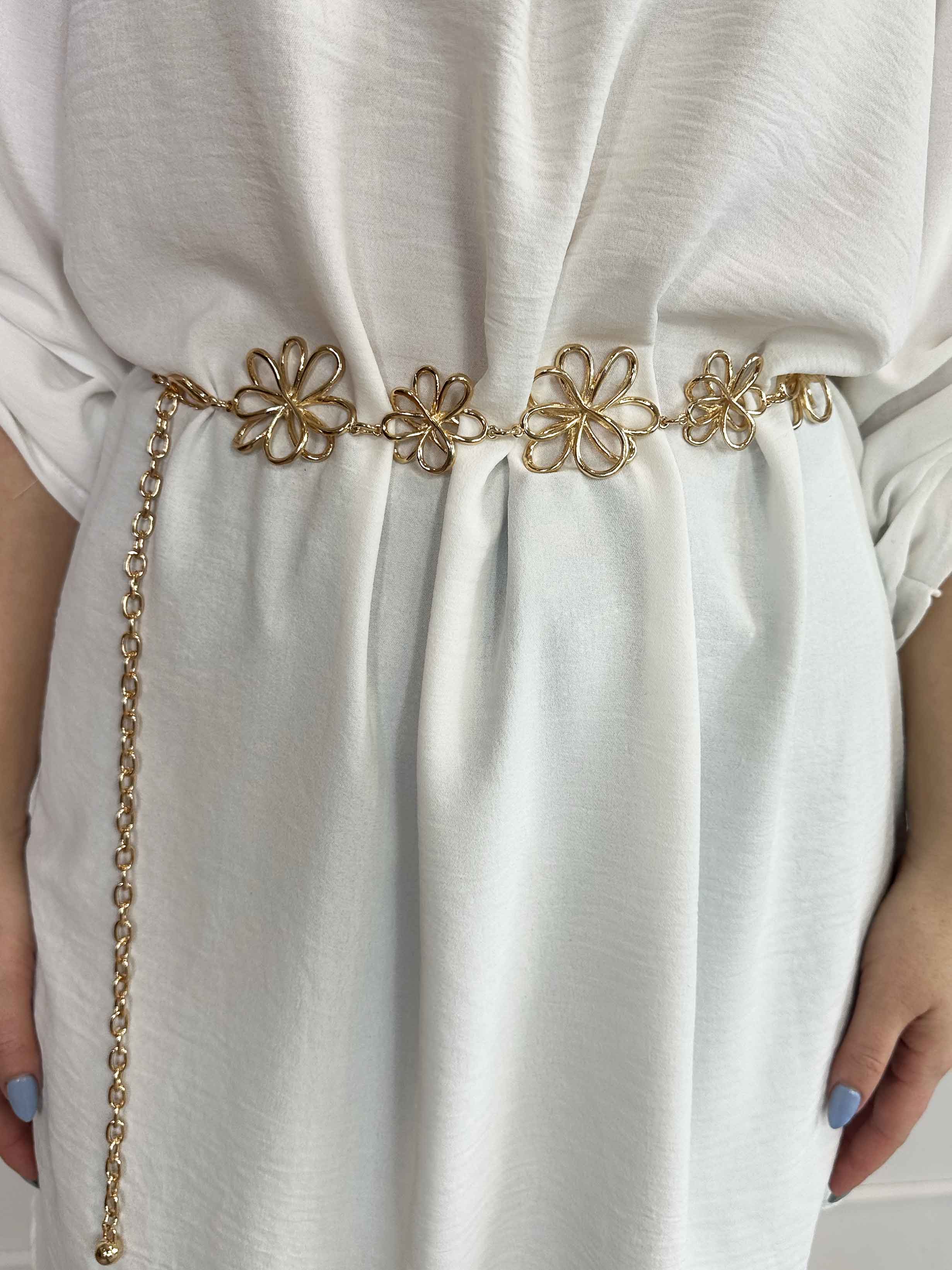 Christina - Bælte kæde med blomster